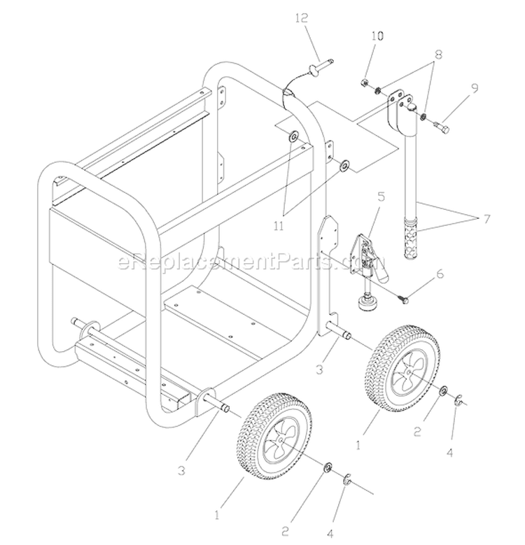 Page D Diagram and Parts List for 030383-0  Briggs and Stratton Generator